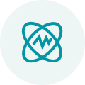abstract line drawing of an atom